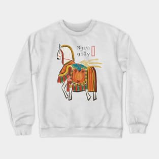 Paper horse - Vietnamese culture Crewneck Sweatshirt